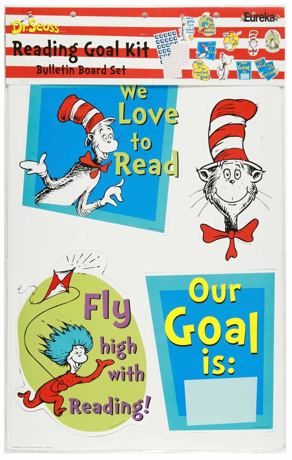 Eureka Dr. Seuss The Cat in the Hat 'Reading Goals' Bulletin Board Set and Classroom Decorations for Teachers, 326 pcs - Image 7