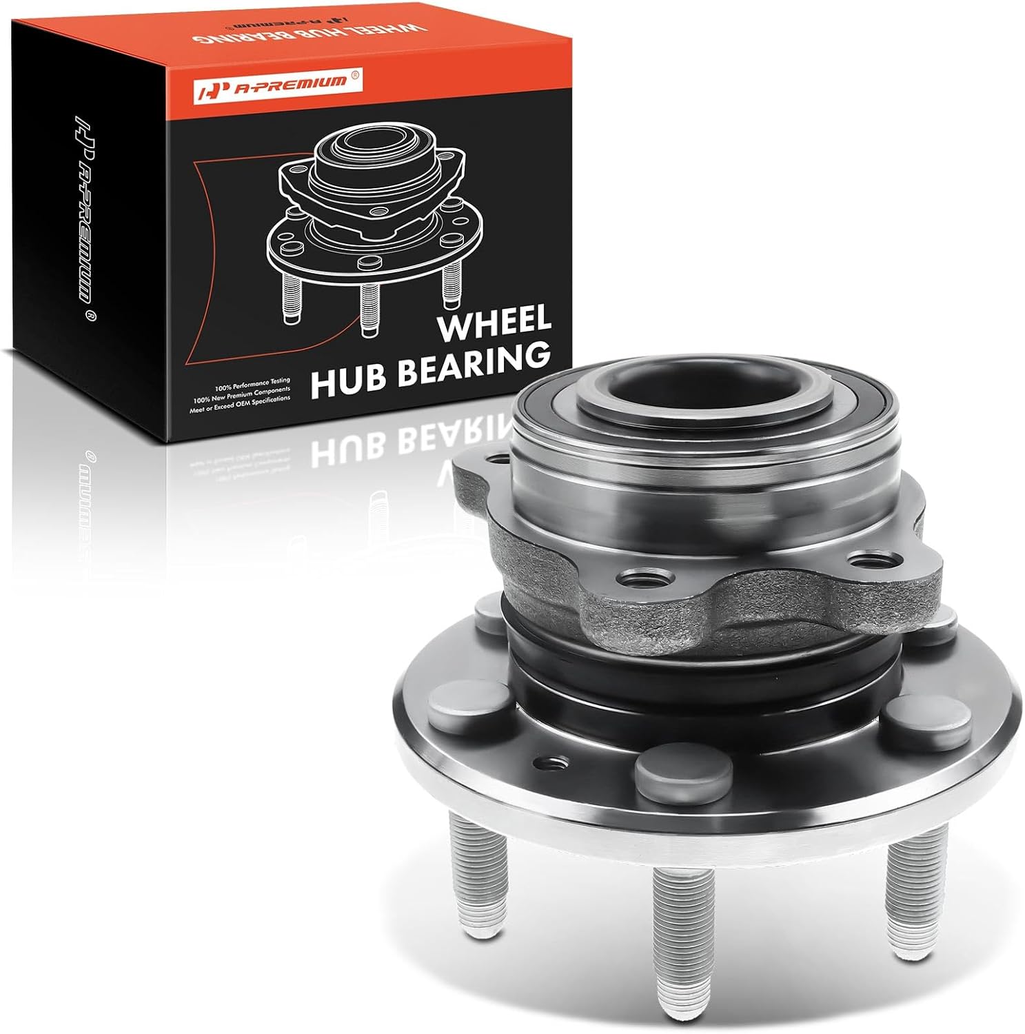 A-Premium Front Wheel Bearing and Hub Assembly with 6-Lug Compatible with Chevrolet Colorado 2015-2022 & GMC Canyon 2015-2022, 4WD Only