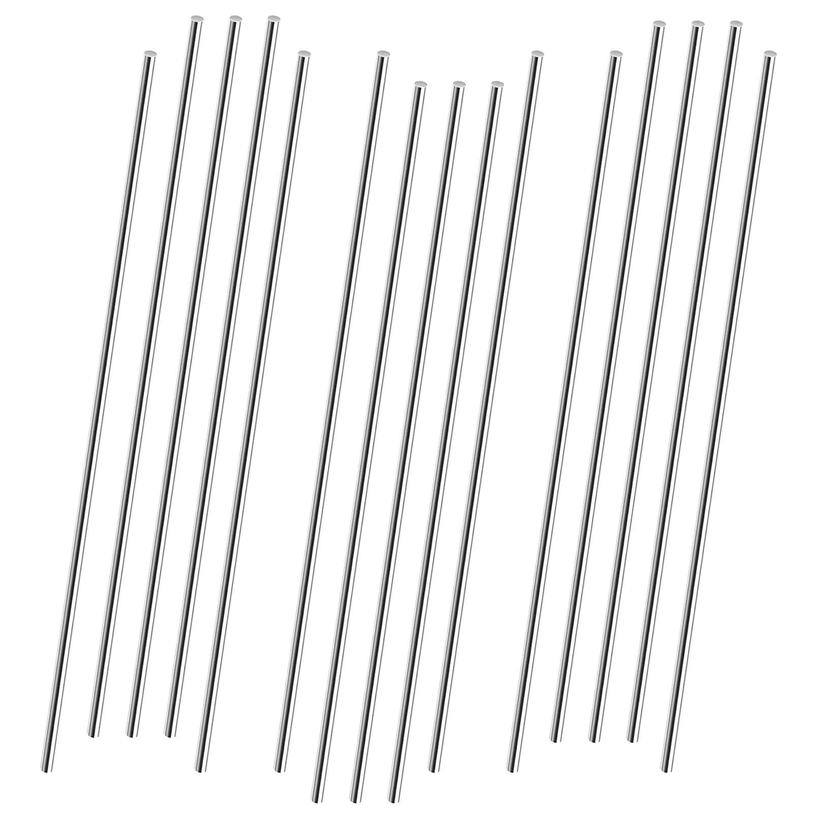 Aste di Acciaio Inox 3 mm x 300 mm Barre Tonde Solide per Fai da Te Artigianato 15 Pezzi