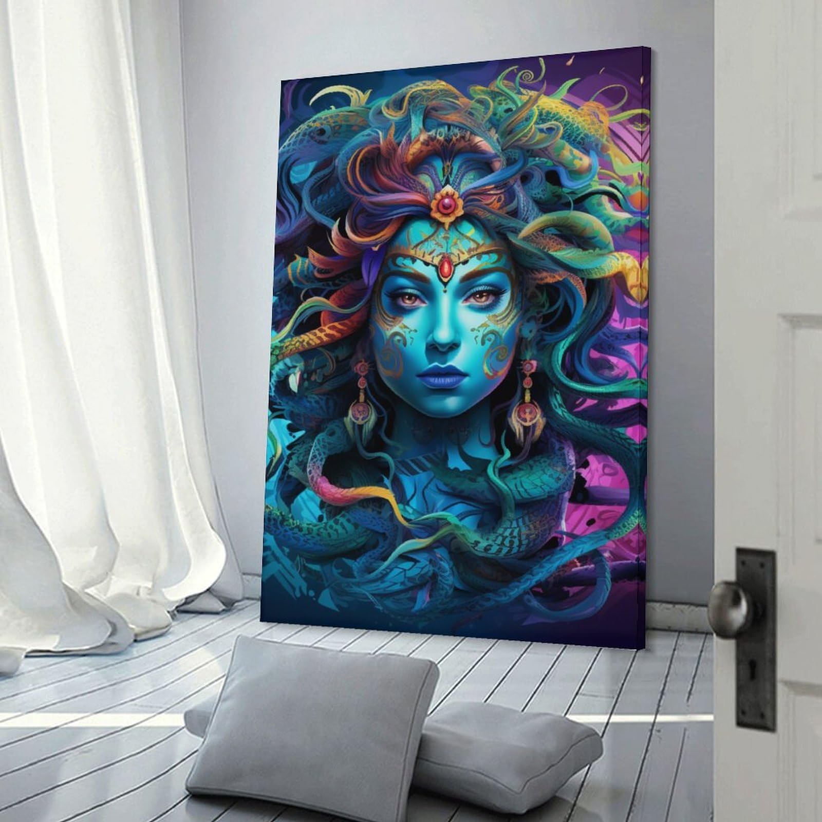 Junmoney Frame-Style-9 Decorative Wall Artwork Fantasy Goddess Artwork, 24X36inch(60X90cm), For New Homes, Bedrooms Or Workspaces, Canvas Artwork With Gifting Potential