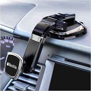 Bestrix Phone Holder for Car, Magnetic Car Phone Mount | Dashboard Car Phone Holder Compatible with iPhone 14,13,12,11Pro,Xr,XS MAX,8,8Plus,7,7Plus,Galaxy S22 21 20 Note S8 S9 S10 & All Smartphone
