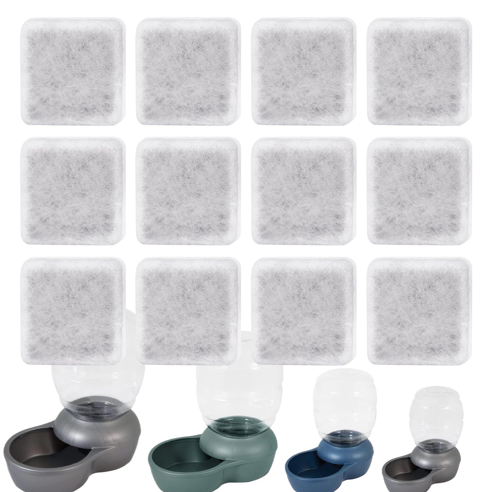 Filtros de agua para gatos antifugas con carbón activo para fuentes de mascotas