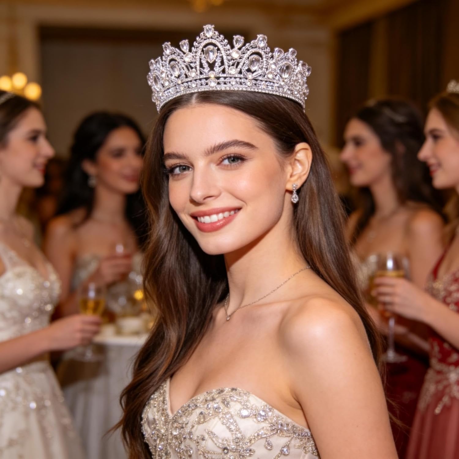 Kamirola Queen Crown and Tiaras Princess Crown for Women Crystal Headbands for Bridal, Princess for Wedding and Party Cosplay(TR76) - Image 7