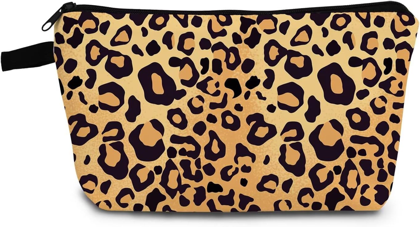 Cheetah Leopard Print Small Cosmetic Bag