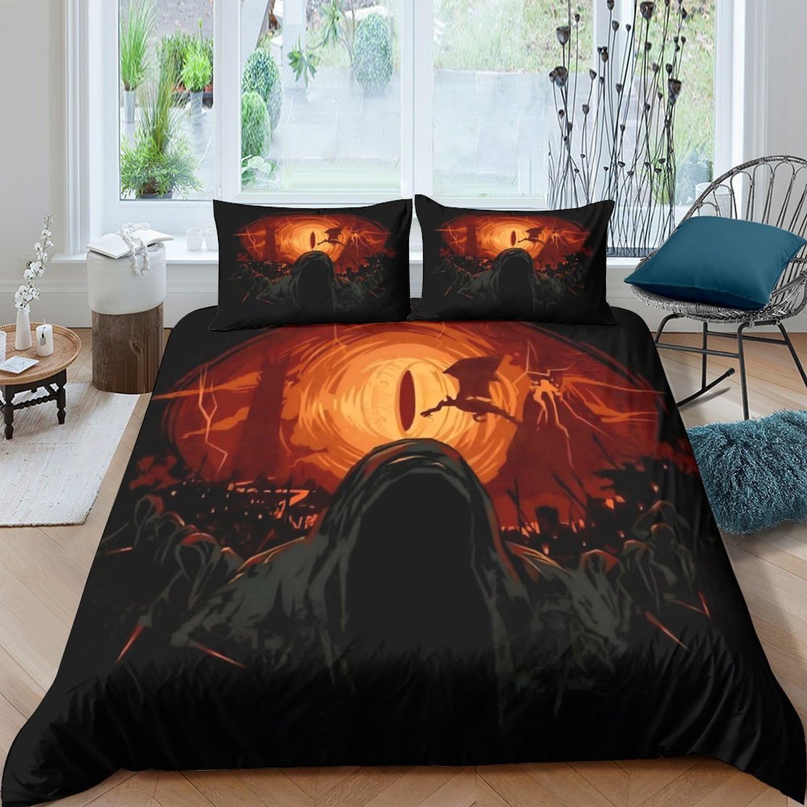 Ctjqhvkz Style-3 3D Printed Fantasy Battle Fitted Sheet Microfiber Soft Decor Fire Dragon Bed Cover For Adult Bedroom Dorm Mattress Protection Single（135X200cm）