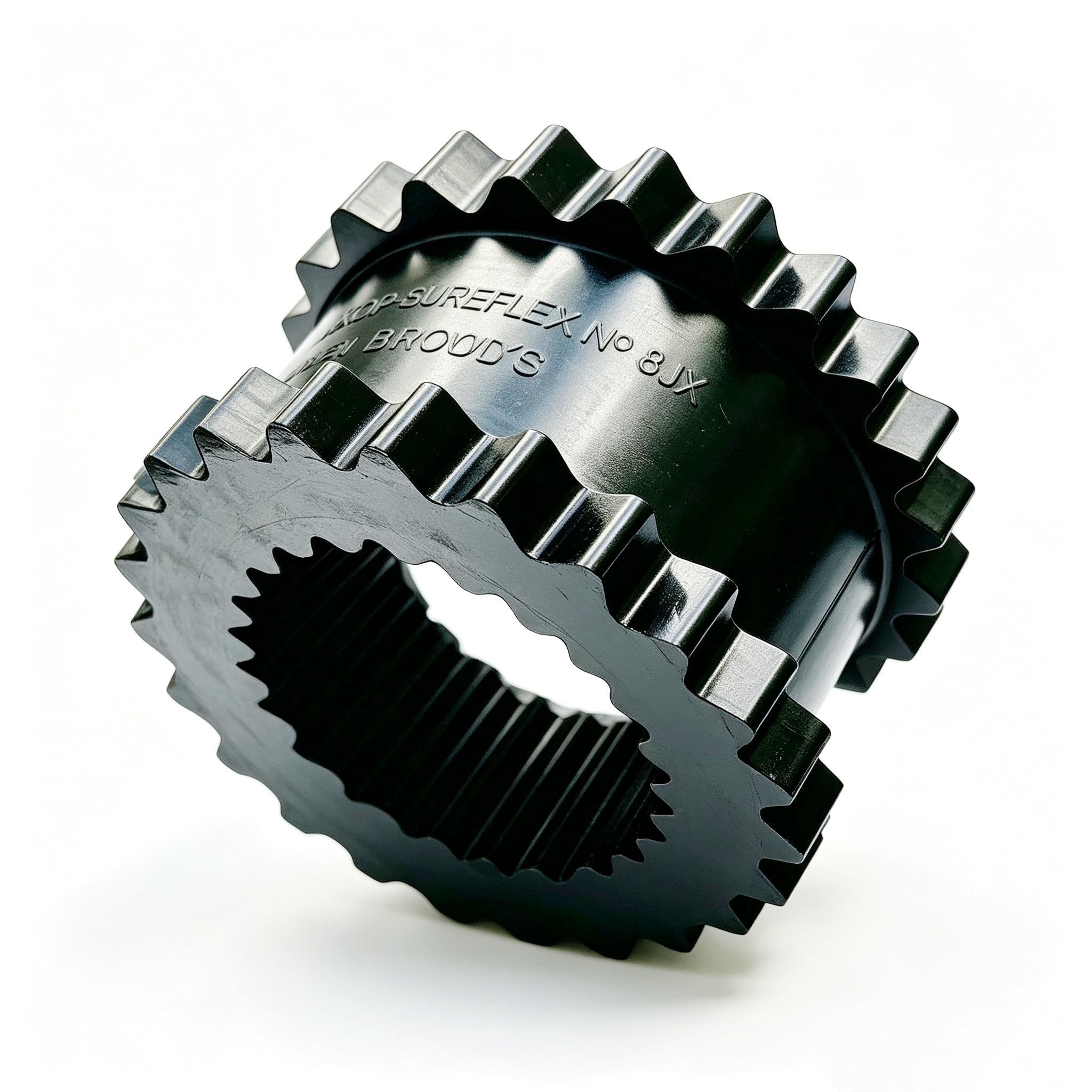 Manguito de acoplamiento elastómero 8JE para S-Flex Sure Flex Gear Sleeve diseño sólido, 5 pulgadas OD, 2,882.9 cm-lbs Par nominal de 2.5 pulgadas de longitud del elastómero,