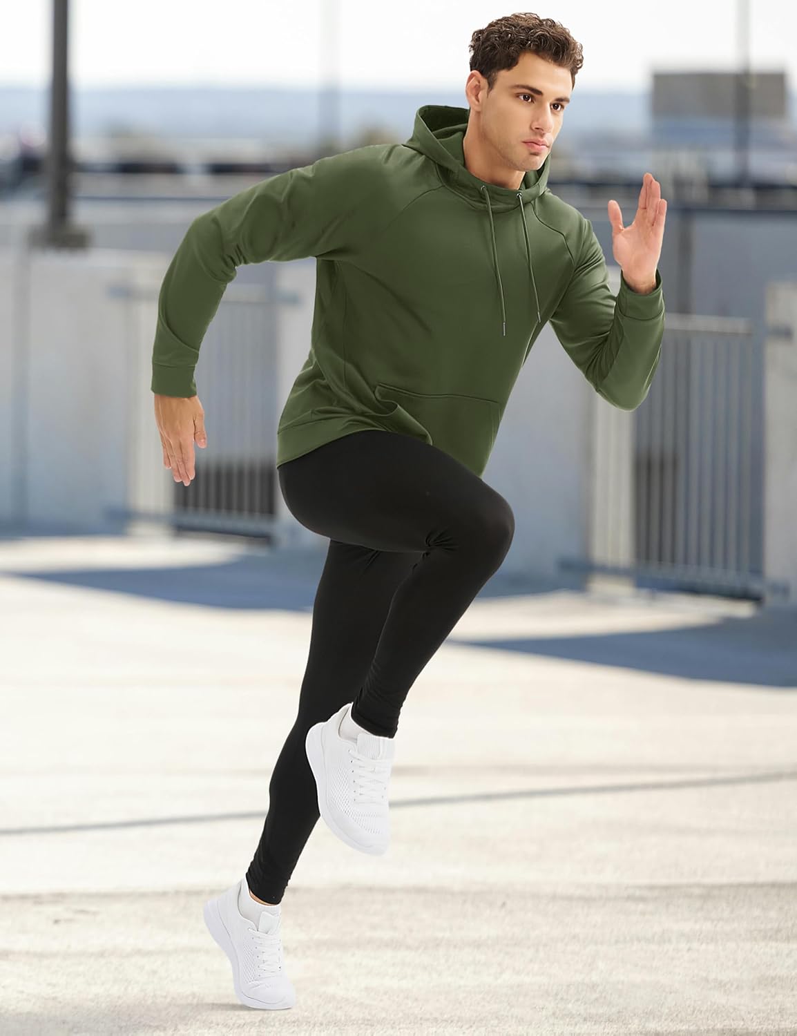 MAGCOMSEN Mens Hoodies Fleece Lined Casual Athletic Sweatshirts Pullover with Kangaroo Pocket - Image 3