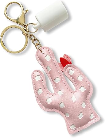 Cactus Keychain Cap for Summer Fridays 0.5 Oz Lip Balm, Lip Gloss Holder Keychains Cute Bag Charms No Lip Balm