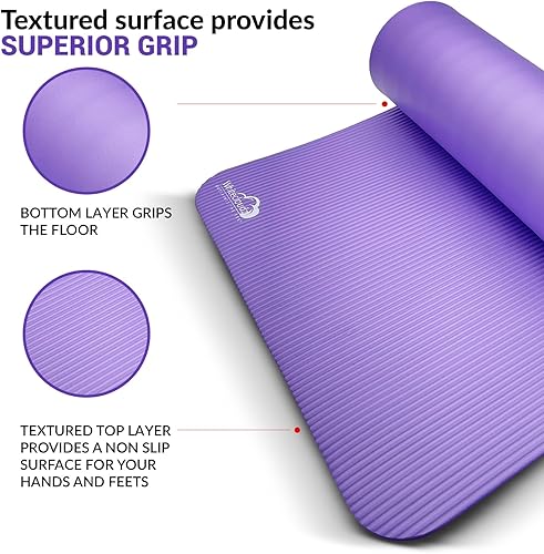 Miniatura 4 de WHITECLOUDZ Kit de yoga, juego de 7 piezas de esterilla de yoga para entrenamientos en casa, esterilla de yoga gruesa, bloques de yoga, correa,