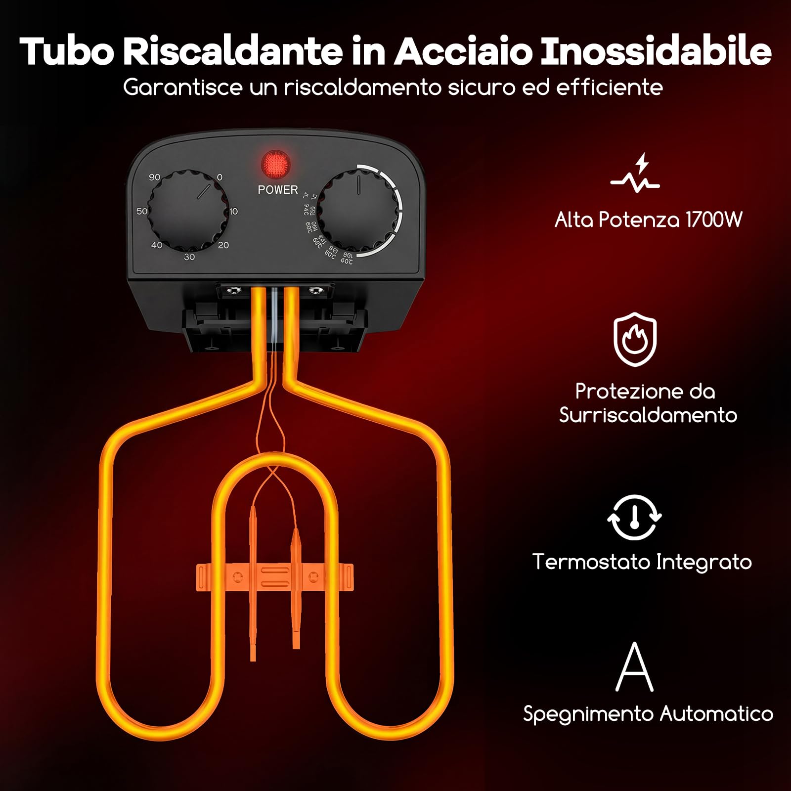COSTWAY Friggitrice ad Olio 5 L, con 1 Cestello Grande e 2 Piccoli, Temperatura e Timer Regolabili, Friggitrice Elettrica Smontabile con Protezione dal Surriscaldamento, Potenza 1700 W