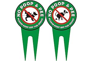 2 PCS No Dog Poop Signs for Yard