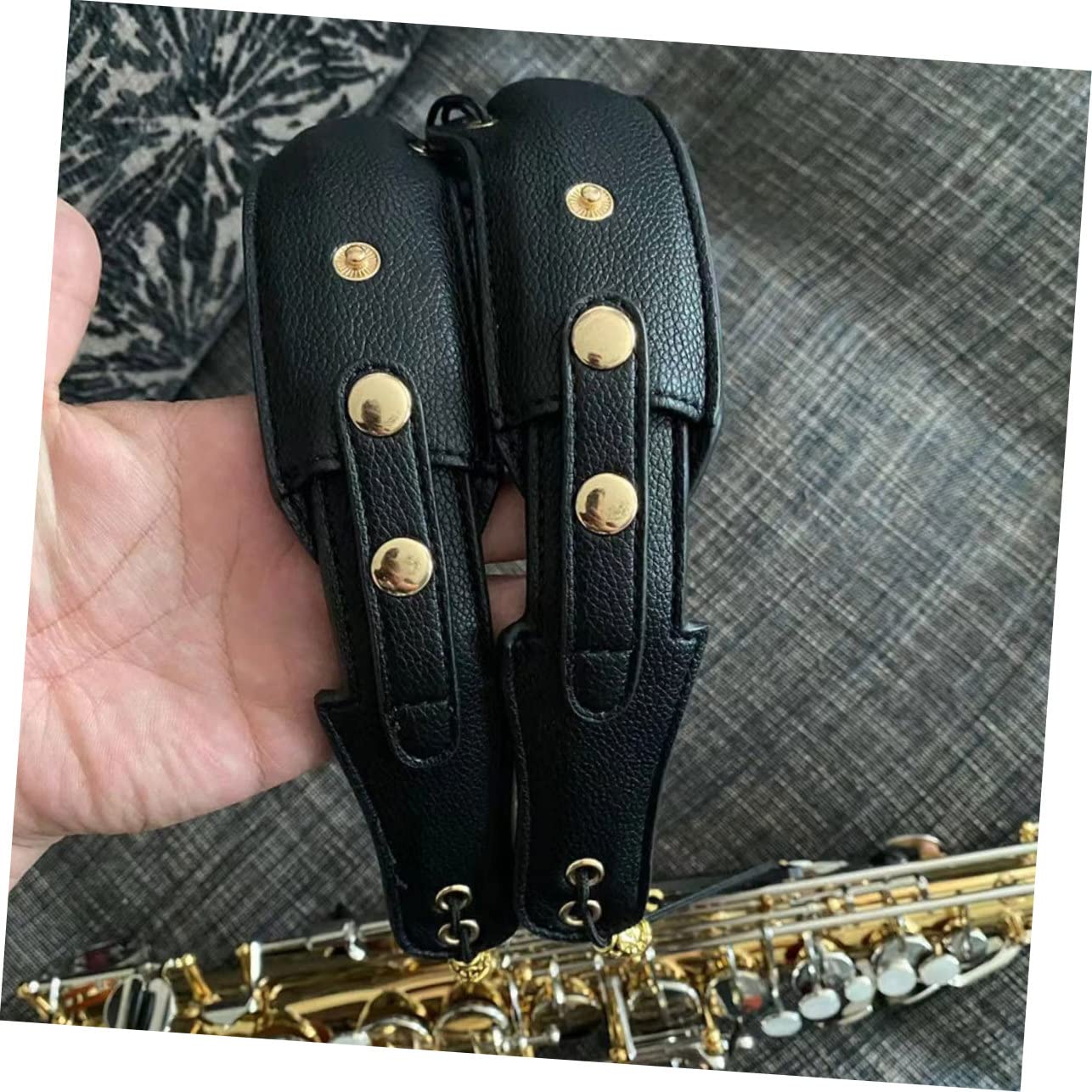 Abaodam 1pezzi Tracolla per Sassofono Cintura Portatile per Sassofono Accessorio per Materiale di Traspirante Assorbe Sudore Ammortizzazione Facil Trasportare Usare