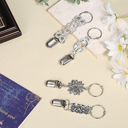 Miniatura 3 de TOYMIS - 4 clips vintage para sombreros, clip de metal retro para viajes, para bolsa de sombrero, clips para sombreros para hombres y mujeres,