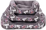 Dog Beds for Small Medium Large Dogs Rectangle Sleeping Pet Bed Washable Dog Bed Blue Sky Size S