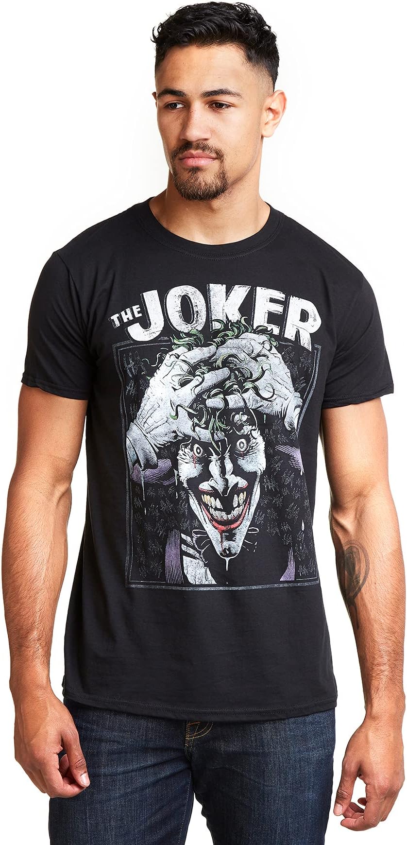 DC ComicsMen's Crazed Joker T-Shirt