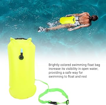 Swim Buoy Highly Visible Safety Marine Float Training for Open Water Swimming, for Swimmers, Triatheletes, Kayakers, Snorkelers, Throwable Flotation Device for Adults