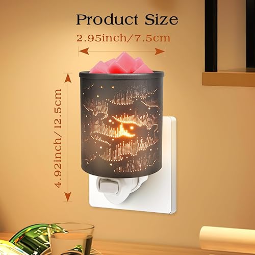 Miniatura 7 de Calentador de cera para derretir enchufable, calentador de cera de metal para cera perfumada, calentador de velas perfumadas decorativas para cubos