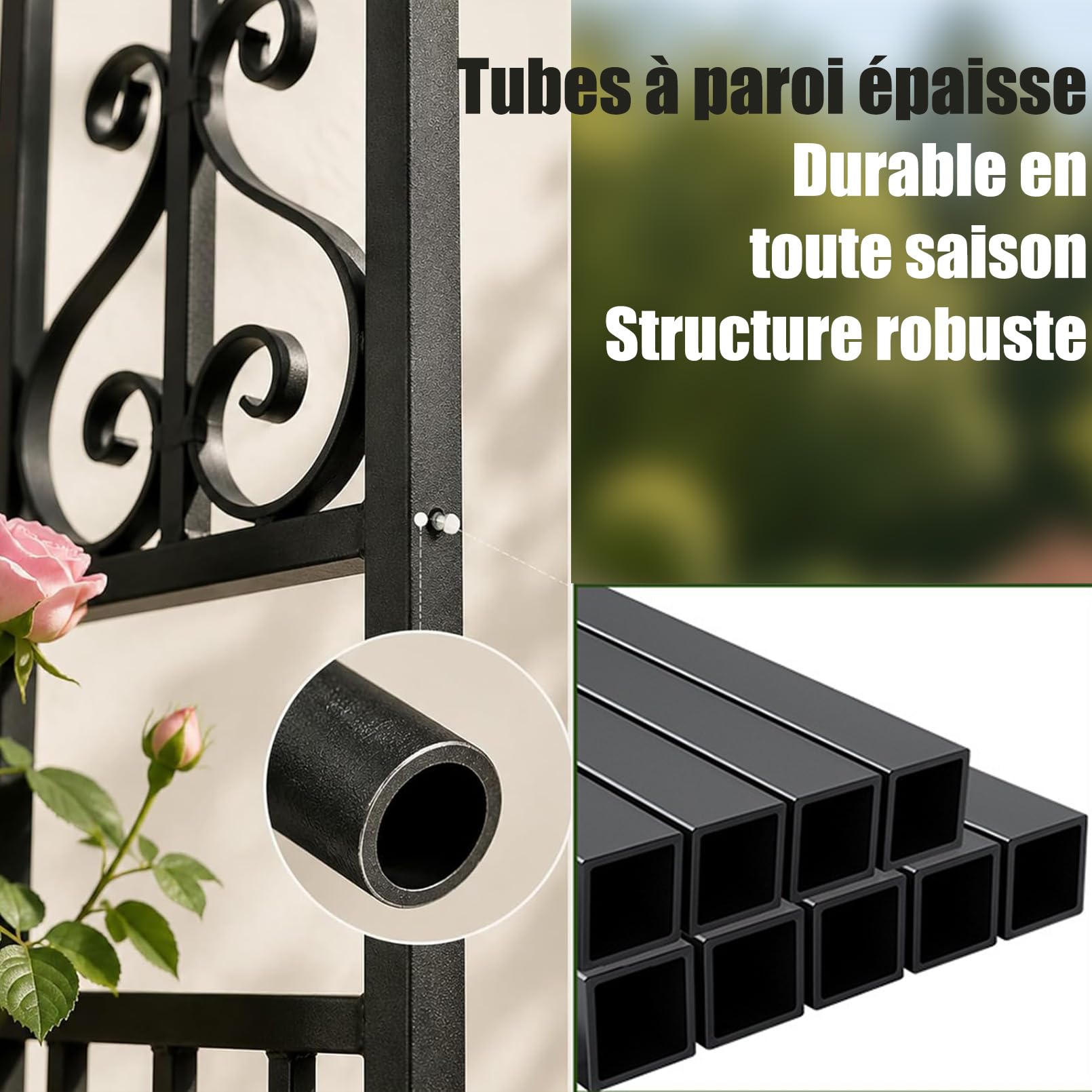 Arche Jardin，Arche de Jardin，Arceau à Rosiers，pergola en Metal