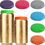 Silicone Soda Can Lids, 6 Pack BPA-Free Reusable Silicone Can Covers, Can Stopper or Protector For Soda, Beer, Drink, Juice, Coke, Beverage, Fits Standard Cans (Assorted)