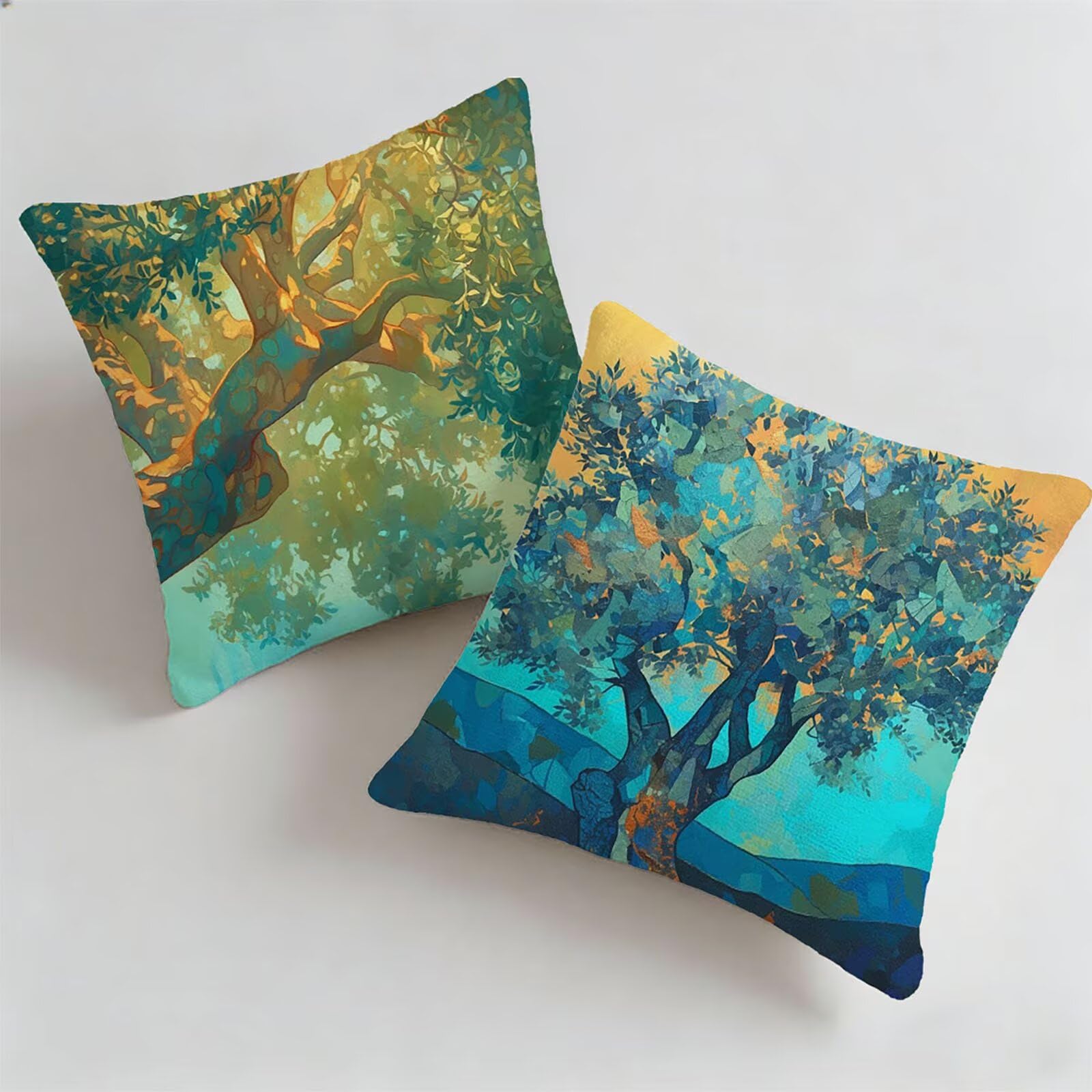 Housse coussin exterieur impermeable anti pluie lot de 2 taies vertes 40x40cm salon de jardin