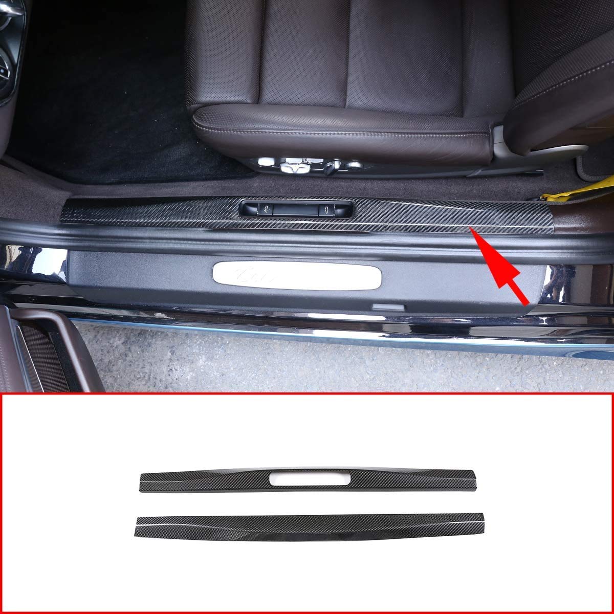 Seuils De Porte En Fibre De Carbone Véritable Pour Porsche 911 (2016-2018) Et 718 (2016-2020) - Finition Mate
