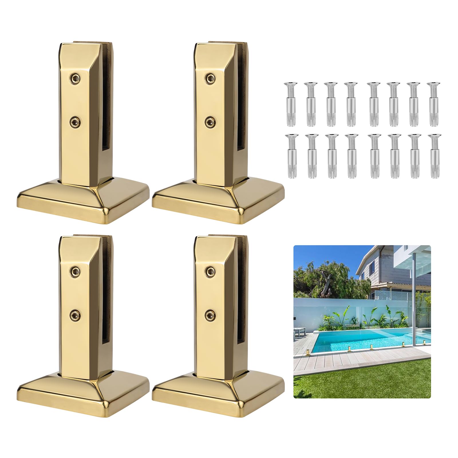 Embout de fixation de piscine or en acier inoxydable 304 de qualité supérieure