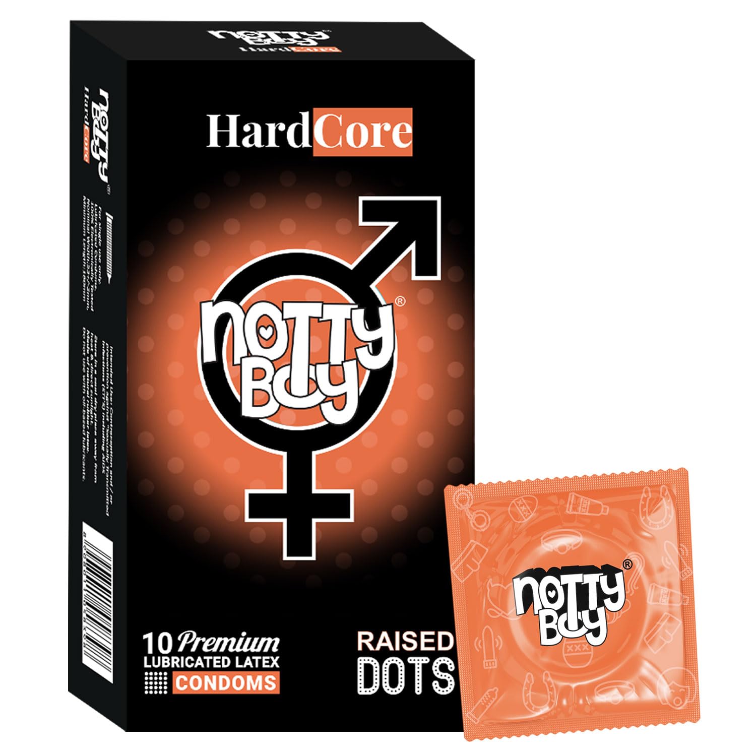 NOTTY BOY HardCore Big Dotted Condoms With Texture Of Raised Dots - 10s (Pack of 1) |-image-47