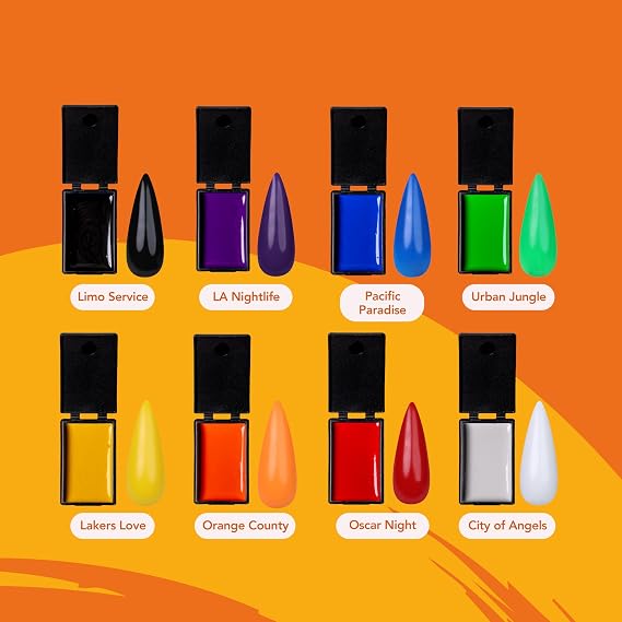 KUPA GelFinity Top Coat & KULR Solid Cream Gel Bundle: LA Confidential Collection and Glossy Soak Off Gel Top Coat (0.5 Oz)