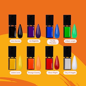 KUPA GelFinity Top Coat & KULR Solid Cream Gel Bundle: LA Confidential Collection and Glossy Soak Off Gel Top Coat (0.5 Oz)