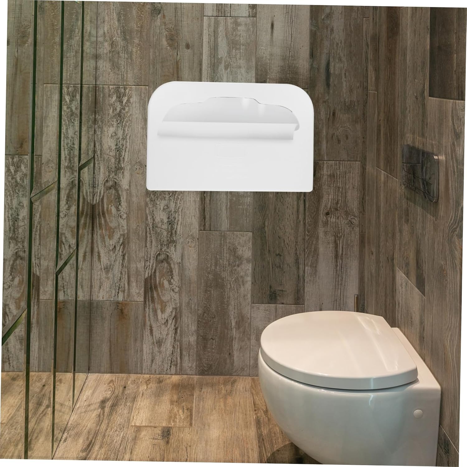 Wall Mounted Toilet Seat Cover Dispenser Plastic Holder for Disposable Covers Easy Install for Home or Travel