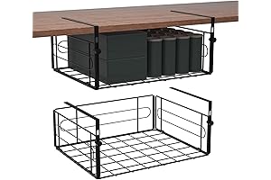 2-Pack Hanging Under-Shelf Storage Basket: Space-Saving Solution for Kitchens and Beyond