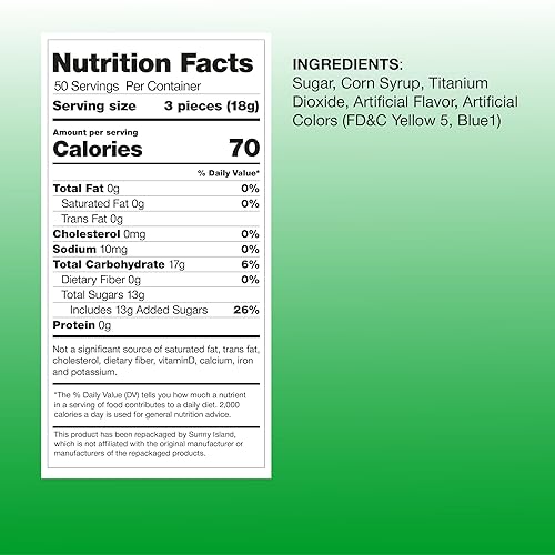 Miniatura 2 de Arcor Starlights - Caramelo duro de menta verde, bolsa de 2 libras (alrededor de 150 piezas)