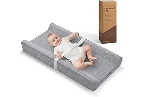 Keekaroo Peanut Changing Pad with Removable & Washable Cozy Cover - Gray