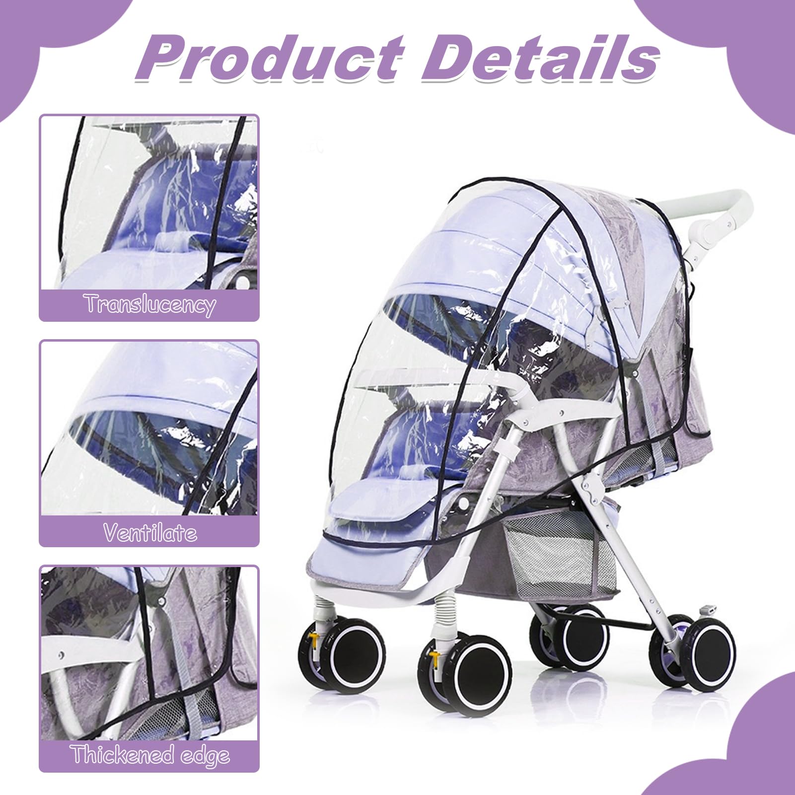 Funda Lluvia Carro Bebe Universal Cubierta Lluvia Universal