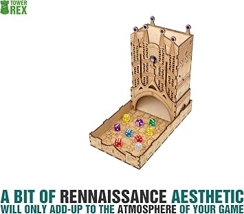TowerRex Organizer for Sagrada and Sagrada Expansions 5-6 Player, Passion with Dice Tower, Board Game Insert, Token Tray, Card Holder