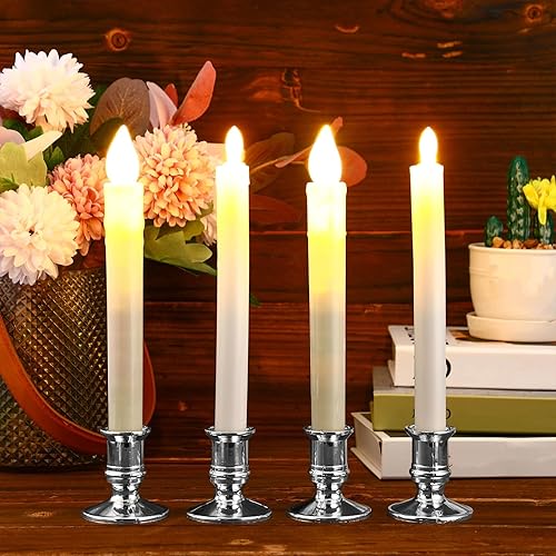 Miniatura 6 de Portavelas cónicos para ventana, candelabros tradicionales de plástico para centro de mesa, base de vela para Halloween, Navidad, boda, mesas de