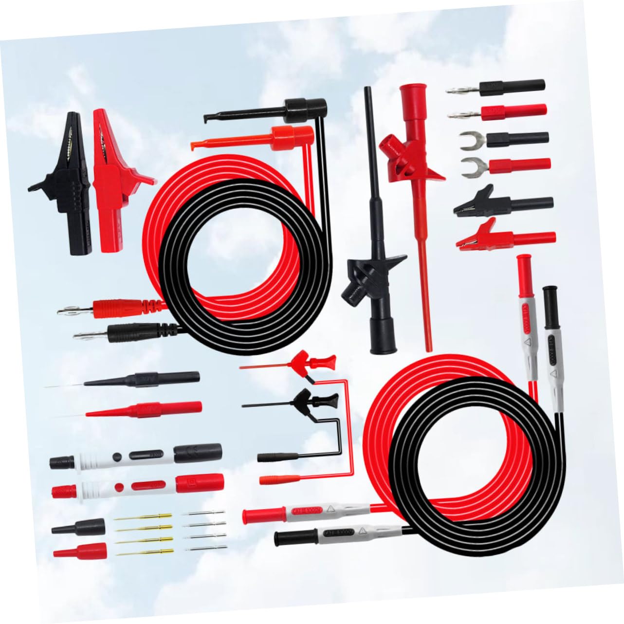 iplusmile 1set Probe Di Test Con Clip Alligatore Da Accessori Per Multimetro Penna Diagnostica Per Riparazioni Casa e Ufficio