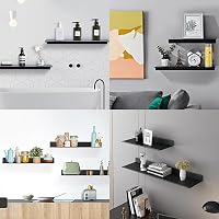HNVNER Fúrás Nélküli Zuhanypolic Szett - 2 db Fekete Fém Fali Polc 40 cm - Fürdőszobai Tárolórendszer Samponoknak, Konyhába, Nappaliba 7