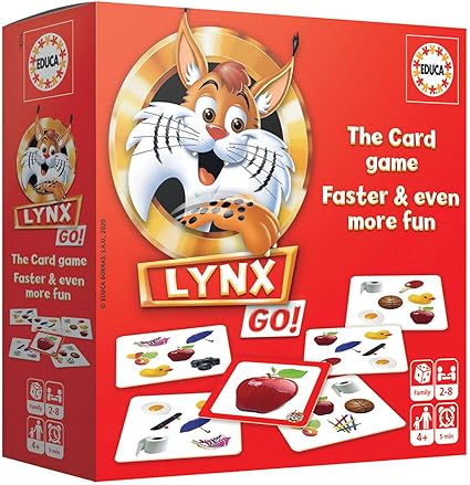 Educa - LINCE GO Gioco da Tavolo per Bambini 2-8 Anni | Educativo e Divertente, Perfetto per Famiglie e Gruppi Lynx (18922)