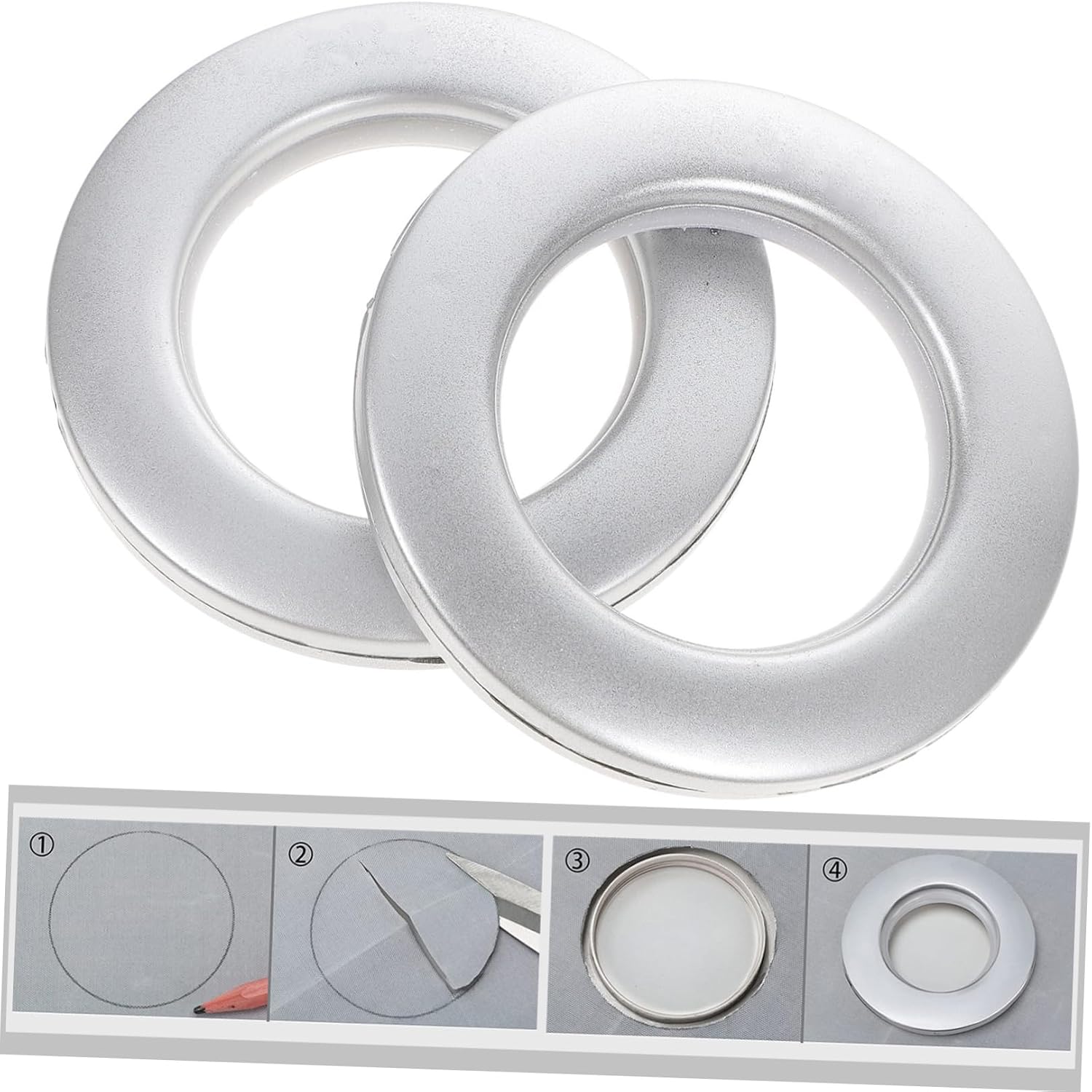 PRETYZOOM Curtain Grommets Inner Diameter Rings Plastic No Fading for Sheer Drapery