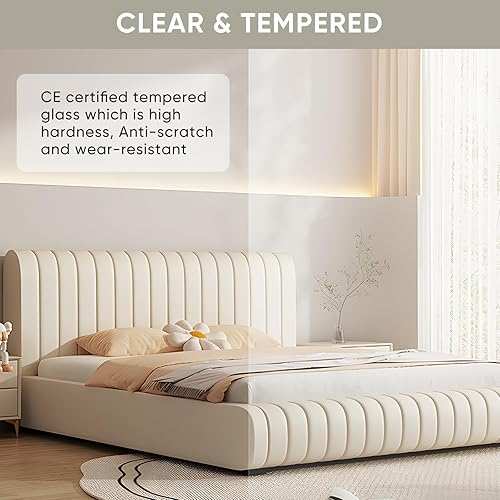 Miniatura 8 de JUBEST Puerta corrediza de granero de vidrio DIY, 36 x 84 pulgadas, puerta francesa moderna, resistente 4-Lite vidrio templado transparente, marco