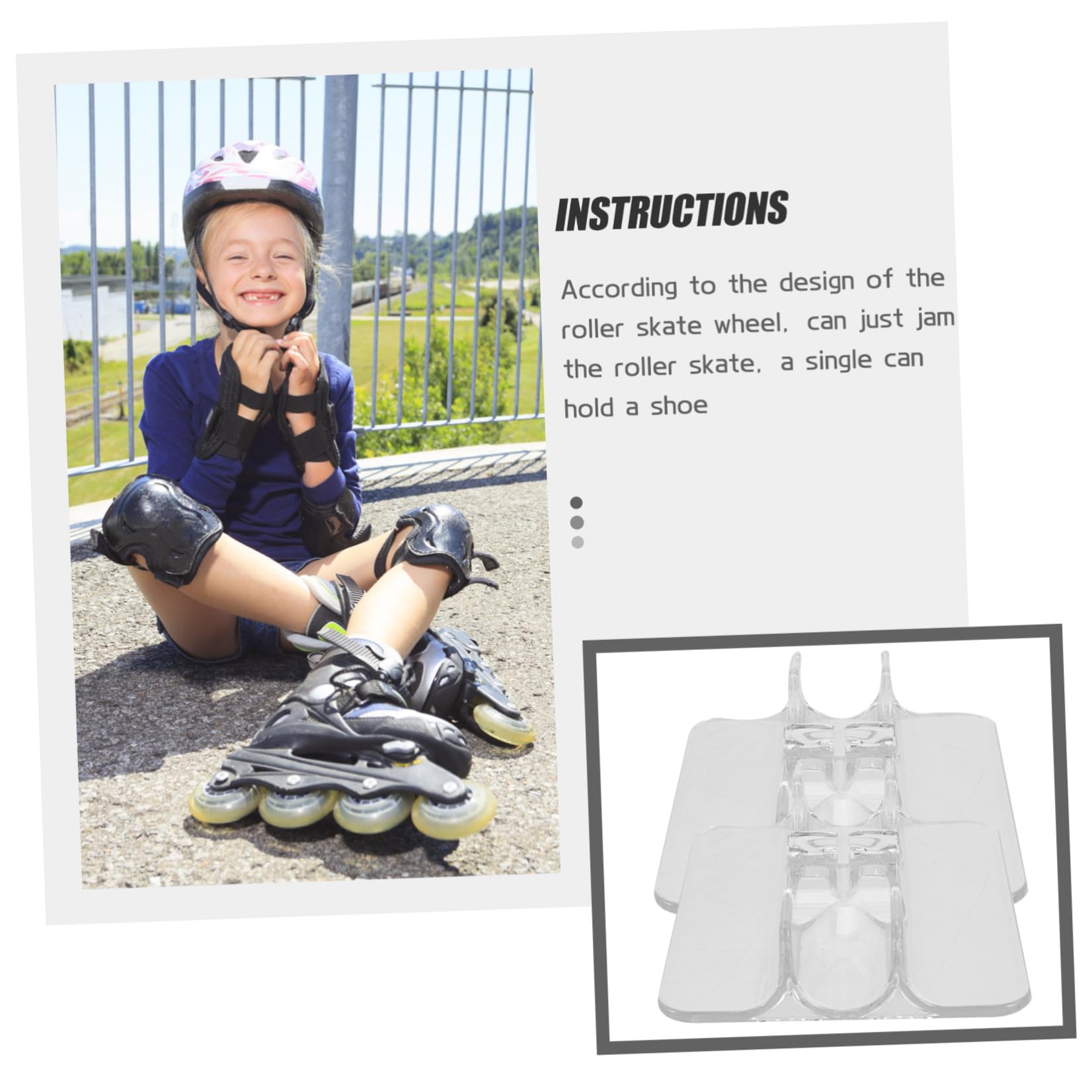 NOLITOY 10 Unidades Soporte para Patines de Hielo Acrílico Transparente