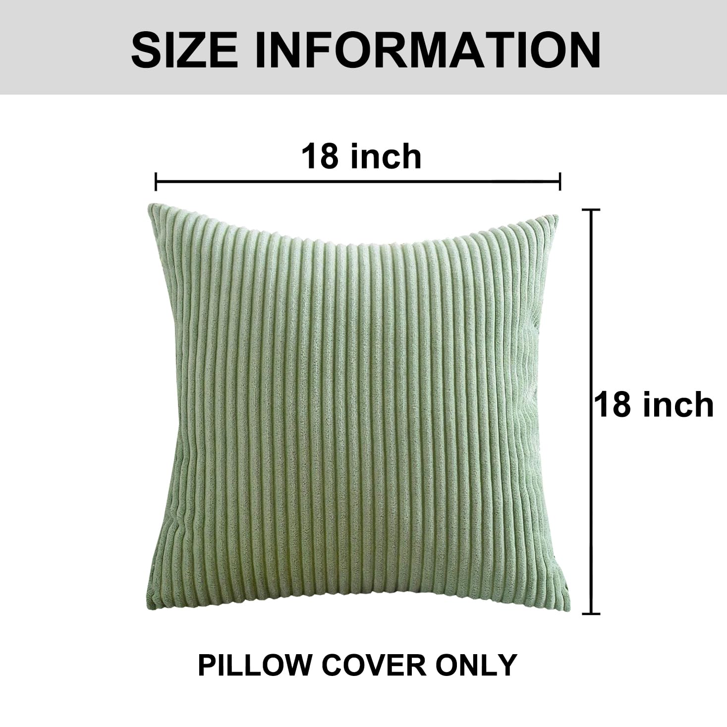 Lot de 4 housses de coussin décoratives simples et tendance en velours côtelé doux de style rustique et bohème pour décoration d'intérieur, canapé, lit, salon (4, vert forêt, 45 x 45 cm)