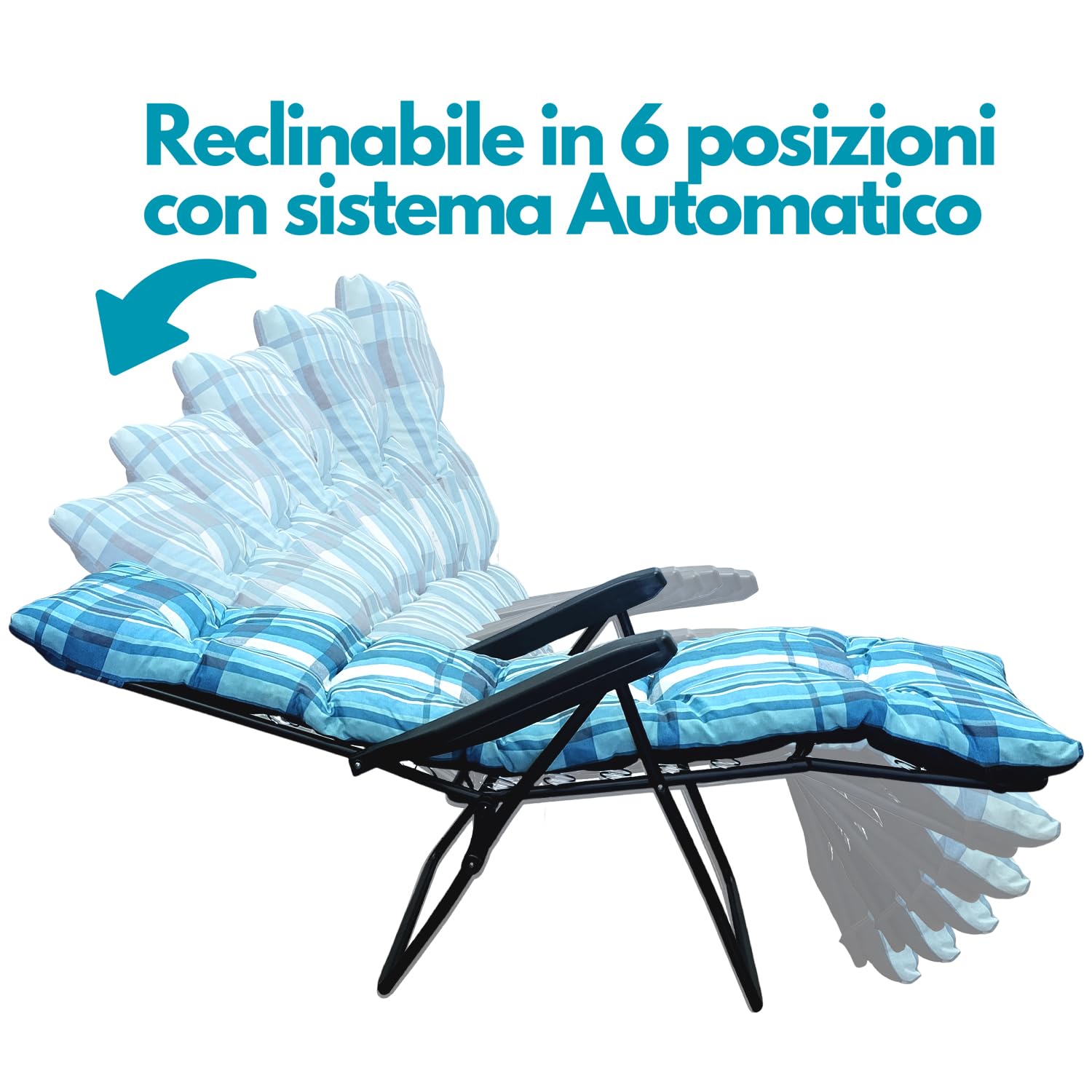 Sedia A Sdraio Pieghevole Sdraio Reclinabile Da Giardino Sofia Con