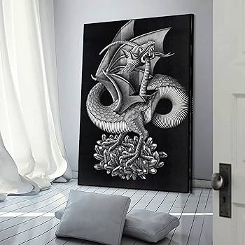 エッシャー Escher リトグラフ『版画のギャラリー』アクリル板画 1956