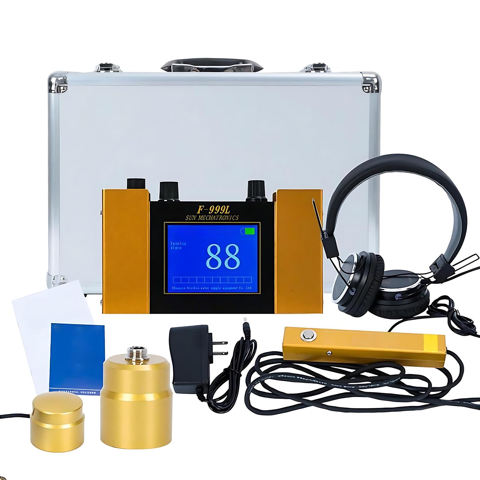 MIAOXIAOLONG Water Leak Geophone Sensor, Pipe Water Leakage Detector, Pool & Underground Leak Detector, 3 Meter Detection Depth, LCD Screen for Home and Outdoor Use