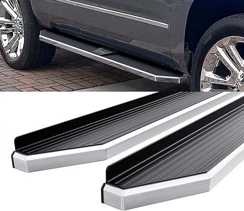 Vista 24 de HD Ridez Estribo de estilo plano de 6 pulgadas, color negro, compatible con Chevy Tahoe 2007-2020 y GMC Yukon 2005-2020 de 4 puertas