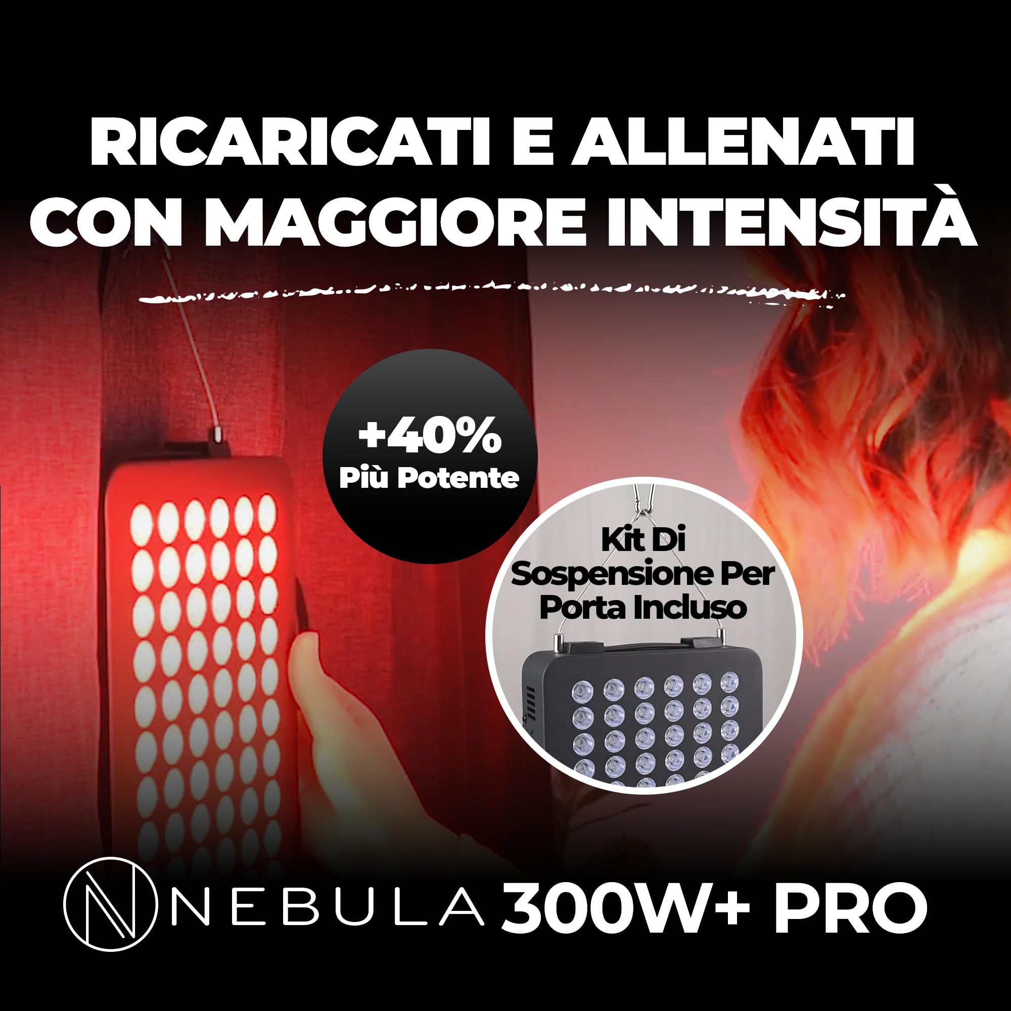 Nebula LED Dispositivo 300W | Per La Terapia della Luce Rossa | 660/850nm | Illuminazione Vicino Infrarosso | Luce Rossa Ad Alta Potenza | Lampada Infrarossi Irradiazione