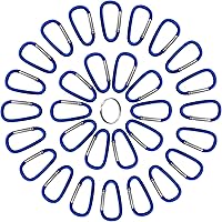 Vista 6 de 30PCS Aluminum Carabiner Clips, 2" D Shape Spring Snap Hooks Carabiner with 30PCS Keyring Keychain Hook