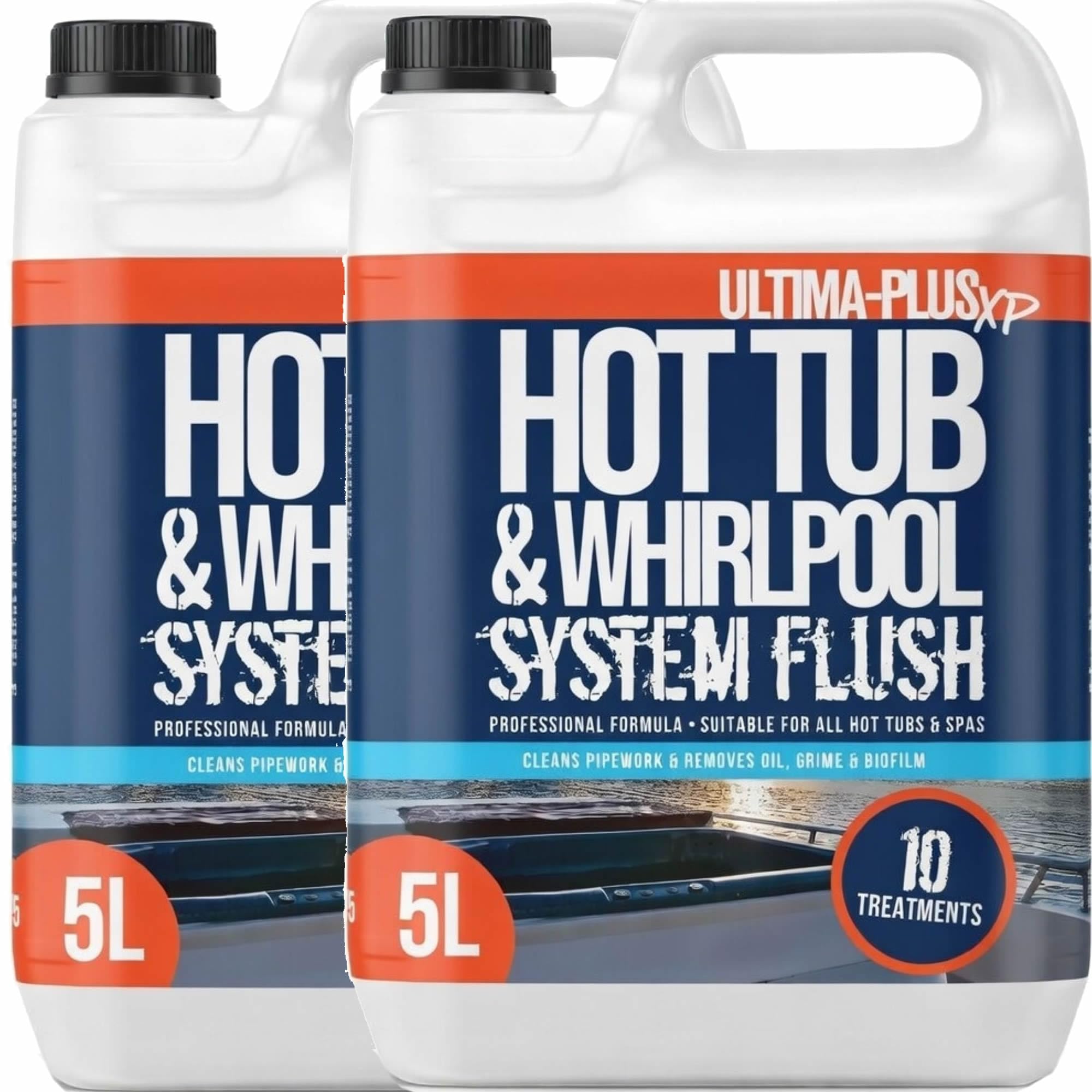 ULTIMA-PLUS XP Hot Tub and Whirlpool System Flush - Deeply Cleans to Remove Dirt & Grime From Pipework - Easy to Use Formula (10 Litres)